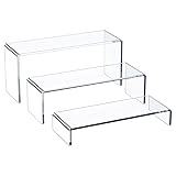 HIIMIEI Acrylic Display Riser, 3 Step 9" Large