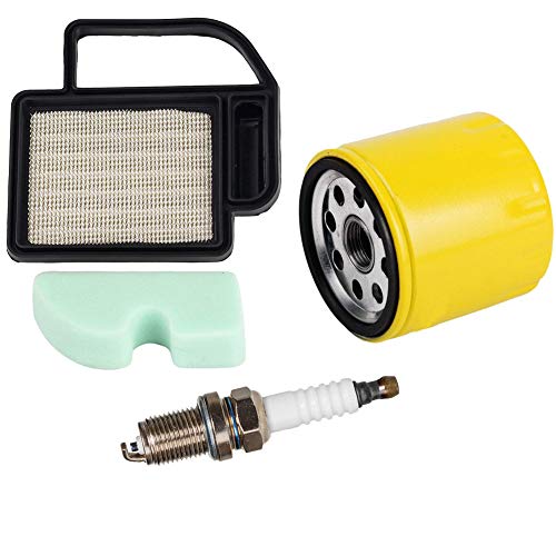 HIFROM Oil Filter Spark Plug Air Filter with Pre Filter for Kohler SV470-610 15-21 Replace 2008302 2008302-S 2008306 2008306-S 2008303 2008303-S 2008304-S