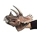 Gemini&Genius Triceratops Dinosaur Hand Puppets Large Soft Rubber Realistic Funny & Scared Dino Head Hand Puppets Home, Stage and Class Role Play Toy for Kids and Toddlers
