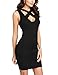 Lamilus Women's Summer Elegant Crisscross Deep V Neck Sleeveless Sexy Bodycon Party Dress