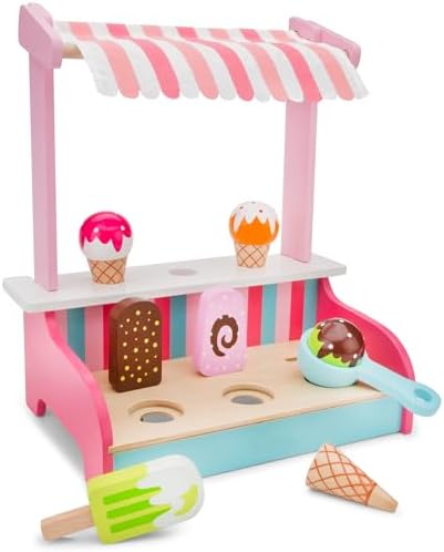 Ice Cream Amazon Wooden Toys Ice Cream Cart Kids Pretend Play