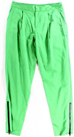 Kate Spade Saturday Women's 2X27 Front-Tab Solid Pants Green 2