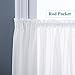 NICETOWN Sheer Curtains 63 inch Length 2 Panels - High Thread Kitchen Window White Semi Transparent Short Curtains Rod Pocket & Back Tab Voile Draperies/Drapes for Bedroom, 54 inches Width