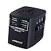 Travel Adapter Universal Travel Adapter with 4USB Ports/5A Travel Charger Plug PowerIQ Wall Adaptor All-in-One International Power Converter Worldwide Outlet AC Socket for US/UK/EU/AU by ATECH