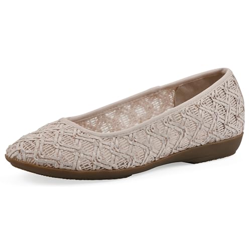 CLIFFS BY WHITE MOUNTAIN Women's Cariann Woven Ballet Flat, Lt Pink/Smooth, 7.5…