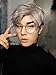 FESHFEN Pixie Cut Wigs Synthetic Short Pixie Haircut Wig with Bangs Gray Wig Harajuku Gradient Daily Granny Grey Stylish Cosplay Wig Short Bob Hair Wig For Women