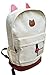 AM Landen CAT Ears Backpack School Bag Travel Backpack Handbag(Off-White-Large)