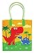 TINYMILLS Dinosaurs Party Favor Treat Bags with Handles, Dinosaur Candy Bags for Kids Birthday Party, Party Supply Decorations Pack of 12