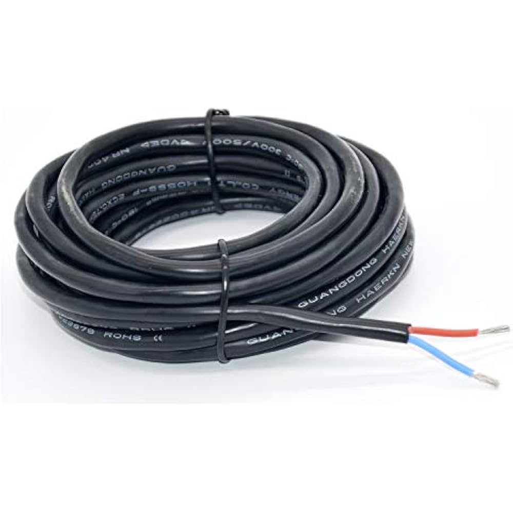 18 Awg 0.75mm Silicone Electrical Wire 2 Conductors Cores 20ft 18/2