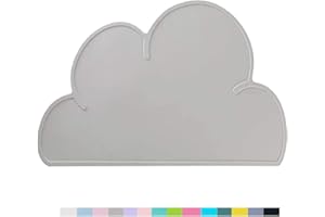 LUCK DAWN Cat Food Mat, Cat Placemat, Cat Feeding Mat，Premium Silicone Anti Slip Waterproof Dog Food Mat with High Lips，Pet Food Tray for Dogs, Cats & Others Animal (Grey)