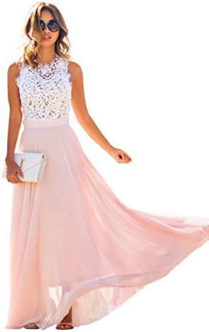Doreen Women's Vintage Chiffon Dresses Formal Prom Evening Party Gown Engagement Bridesmaids Wedding Dress