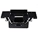 Docooler Lockable Cosmetic Organizer, Box Foldable Makeup Train Storage Case Holder, 2 Layers (Black)