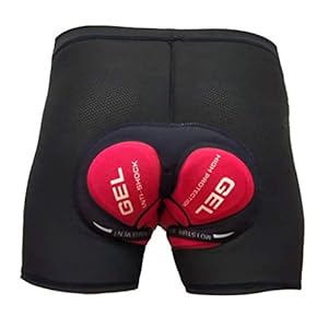 freneci Fietsbroek voor heren, met 3D gel zitkussen, ademende fietsbroek, fietsbroek met gel gevoerd, fietsonderbroek…