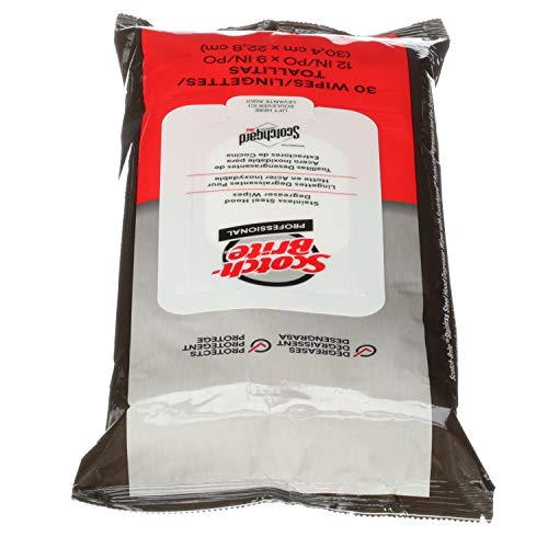 ScotchBrite Stainless Steel Hood Degreaser Wipes with Scotchgard