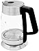 Ovente Electric Hot Water Glass Kettle 1.8 Liter with 5 Heat Settings and LED Lights, 1100 Watts, Fast Heating and Keep Warm Function, Perfect for Coffee, Tea, or Boiling Water, Silver KG66S