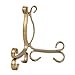 mDesign Decorative Metal Display Easel, Cookbook Holder, and Plate Stand for Kitchen and Household Storage of Tablets, Books, Plates, Pictures, Displays - Medium, 2 Pack - Aged Brass