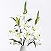 Sunm Boutique 35.4 in Artificial Lily Flowers, Real Touch Lily with 6 Full Bloom Heads and 3 Buds, Long Stems Tiger Lily Flower, Latex Lily Flower for Easter Wedding Party Office Home Decor, 3 Pcs