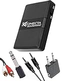 Bluetooth Transmitter Receiver Adapter – Best Portable Mini Wireless 3.5mm Audio Transmitter Kit (aptX Low Latency Dongle), Dual Connector for TV, Sound System, Car, Gym, Headphones, Speakers