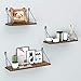 Amazing Roo Floating Shelves Wall Mounted Set of 3, Wood Wall Shelves with Black Metal Brackets, Storage Rack for Living Room/Kitchen/Bathroom/Bedroom/Office