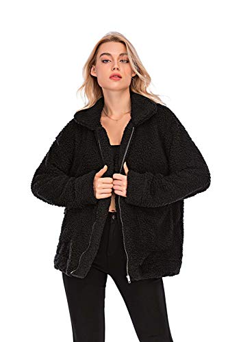 2 SIMANLI+Women+s+Fleece+Outwear+Shearling