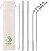 VEHHE Metal Straws Stainless Steel Straws Drinking Straws Reusable FDA BPA - 10.5" Ultra Long 4 + 1 - W/Cleaning Brush for 20/30 Oz for Yeti RTIC SIC Ozark Trail Tumblers (2 Straight|2 Bent|1 Brush) primary