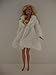 Stunning Short White Fur Coat and Gold Sequined Mini Dress Made to Fit Barbie Doll