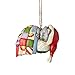Enesco Jim Shore Heartwood Creek Kitten on Pillow Stone Resin, 3.25” Hanging Ornament, Multicolor