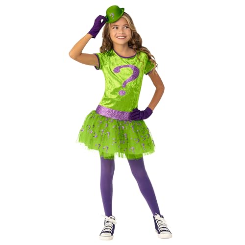 Rubie's Girl's DC Super Villains Classic Riddler Costume Tutu Dress