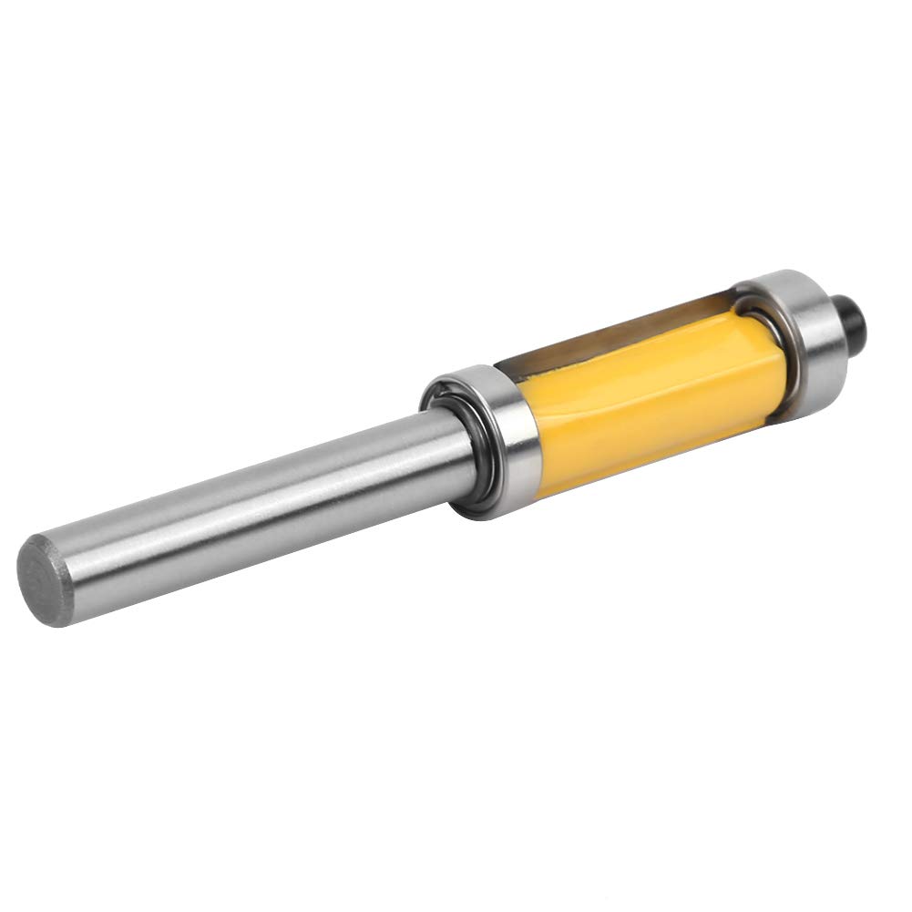 8mm Shank Pattern Router Bit Double Bearing Flush Trim Woodworking Milling Cutter Tool with Anti-kickback Design