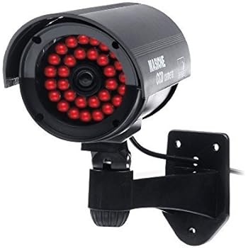 camera security fake outdoor light dummy cctv led surveillance illuminating masione cameras flame weatherproof artificial