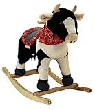 Animal Adventure | Real Wood Ride-On Plush Rocker | Farm Cow | Perfect for Ages 3+