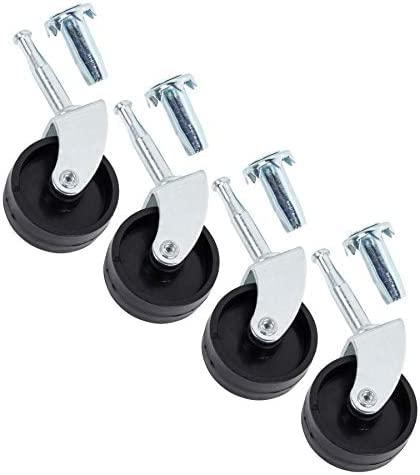 Just Accessories 4 x Heavy Duty Hard Plastic 360 Swivel Castor Wheels Trolley Furniture with Sockets