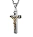 HZMAN Catholic Jesus Christ on INRI Cross Crucifix Stainless Steel Pendant Necklace 24