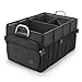 MIU COLOR Foldable Car Trunk Organizer Washable Automotive Storage Box Suitable for SUV with 2 Straps (Black Trunk Large) (Update)