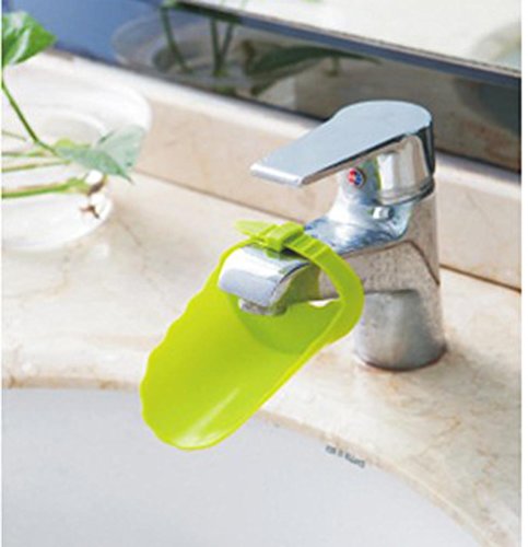LtrottedJ Faucet Extender Sink Handle Extension Toddler Kid Bathroom Children Hand Wash (Green) - Thumbnail 2