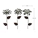 CEDAR HOME Galvanized Floral Garden Stake Outdoor Glow in Dark Plant Pick Water Proof Metal Stick Art Ornament Decor for Lawn Yard Patio, 4