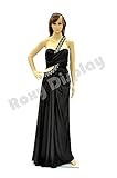 ROXYDISPLAY™ (PS-G1+One Free Wig) Plastic Female Mannequin, Turnable Head. Flesh Tone+Base