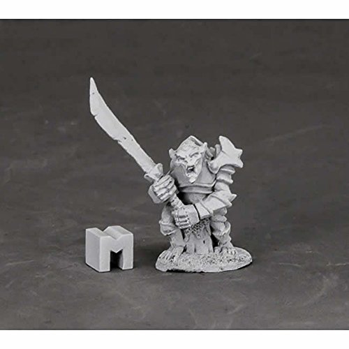 Reaper Miniatures Armored Goblin LeaderÂ #03849 Dark Heaven Unpainted Metal