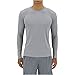 adidas Men's Baselayer Climalite UPF Long-Sleeve Crew Shirt Underwear (1-Pack), Grey, LARGE