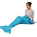 YING LAN Mermaid Tail Crochet Blanket Sofa Quilt for Adult Living Room, All Seasons Soft Sleeping Bags(63
