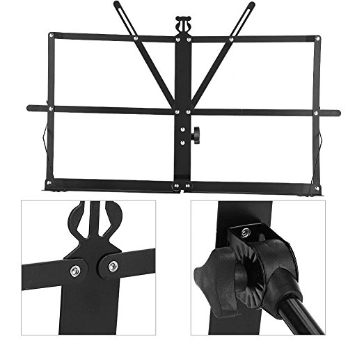 Vbestlife-Sheet-Music-StandPortable-Metal-Tabletop-Desktop-Lightweight-Foldable-Music-Stand-Holder-Musical-Instrument-Accessory