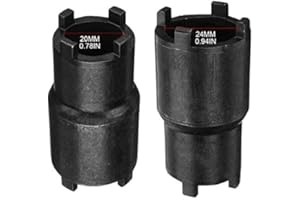 QISF 2Pcs Bipolar Clutch Tool 24mm 20mm Wrench Lock Nut Spanner for ATC 110 125 ATC 90 CA 200 CB 200 Motorcycle Bike Taotao Roketa SSR ATV Dirt Bike