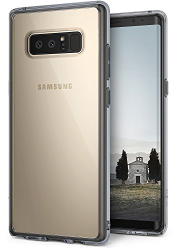 Samsung Galaxy Note 8 Phone Case Ringke [FUSION] Crystal Clear Transparent PC Back TPU Bumper [Drop Protection] Scratch Resistant Natural Shape Protective Cover for Galaxy Note8 - Smoke Black