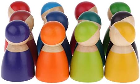 wooden peg dolls in cups