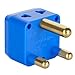 South Africa Adapter by Yubi Power 2 in 1 Universal Travel Adapter with 2 Universal Outlets - 3 Pack - Black White Blue - Type M for South Africa, Lesotho, Mozambique, Namibia, Nepal and more!