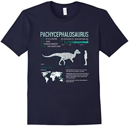 Mens Adult Dinosaur Shirt Boys Girls - Pachycephalosaurus Shirt 2XL Navy