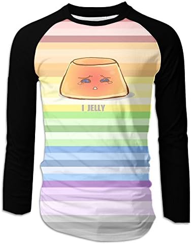 Nauty Imp Mens Cartoon Poor Jelly Graphic Funny Raglan Shirt Baseball Long Sleeve T Shirt