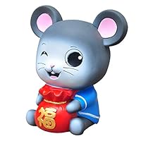 Hankyky 2020 New Year Money Bank Birthday Gifts Cartoon Animal Mouse Rat Coin Bank Shatterproof Piggy Bank Toy