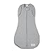 Woombie Convertible Baby Swaddling Blanket I Swaddle Converts to Arms-Free Wearable Blanket for Babies Up to 6 Months, Grey, 14-19 lbs