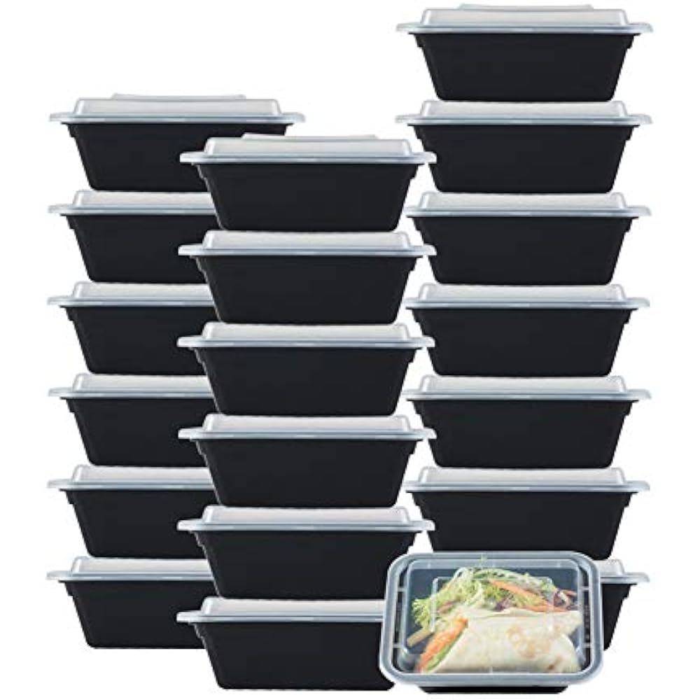 20 Travel & ToGo Food Containers Value Pack Single One Partment 12oz